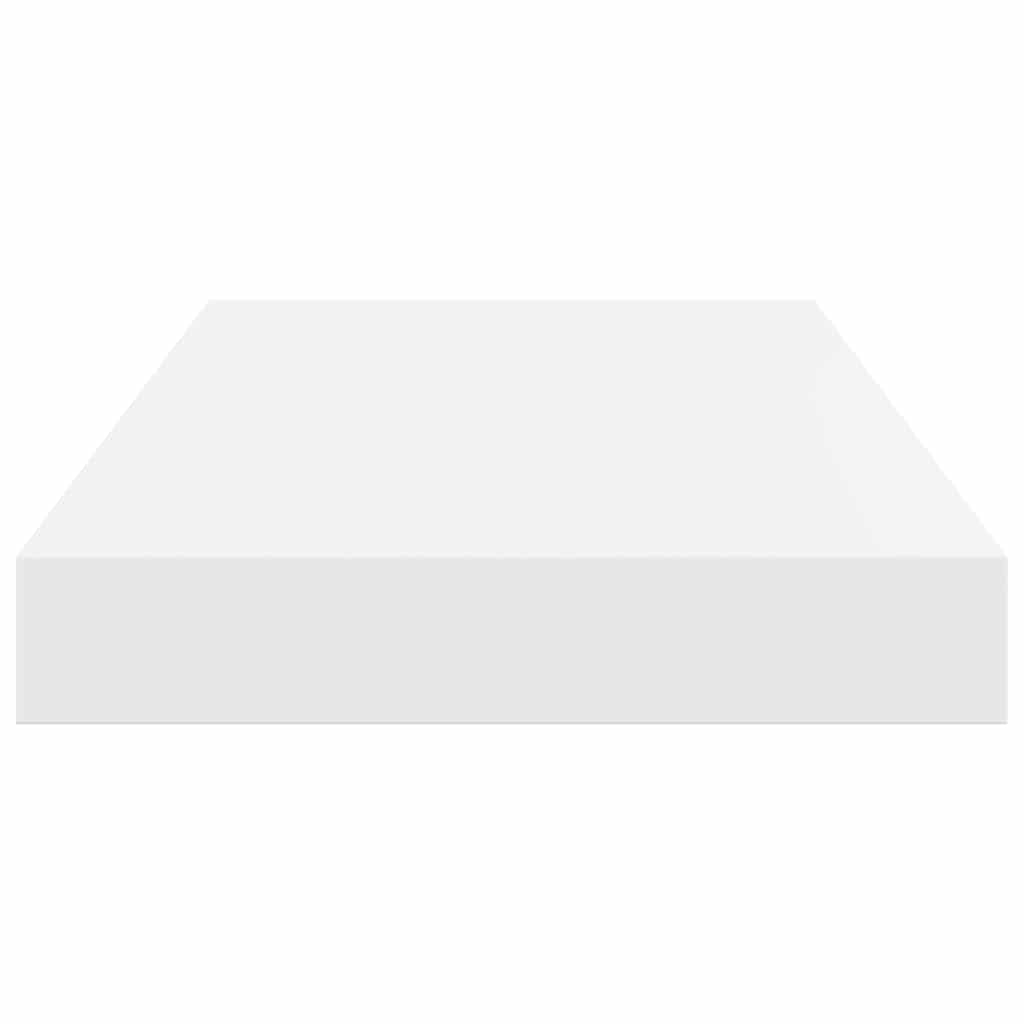 vidaXL Floating Wall Shelves 2 pcs High Gloss White 40x23.5x3.8 cm MDF