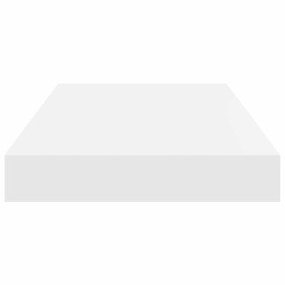 vidaXL Floating Wall Shelves 2 pcs High Gloss White 40x23.5x3.8 cm MDF