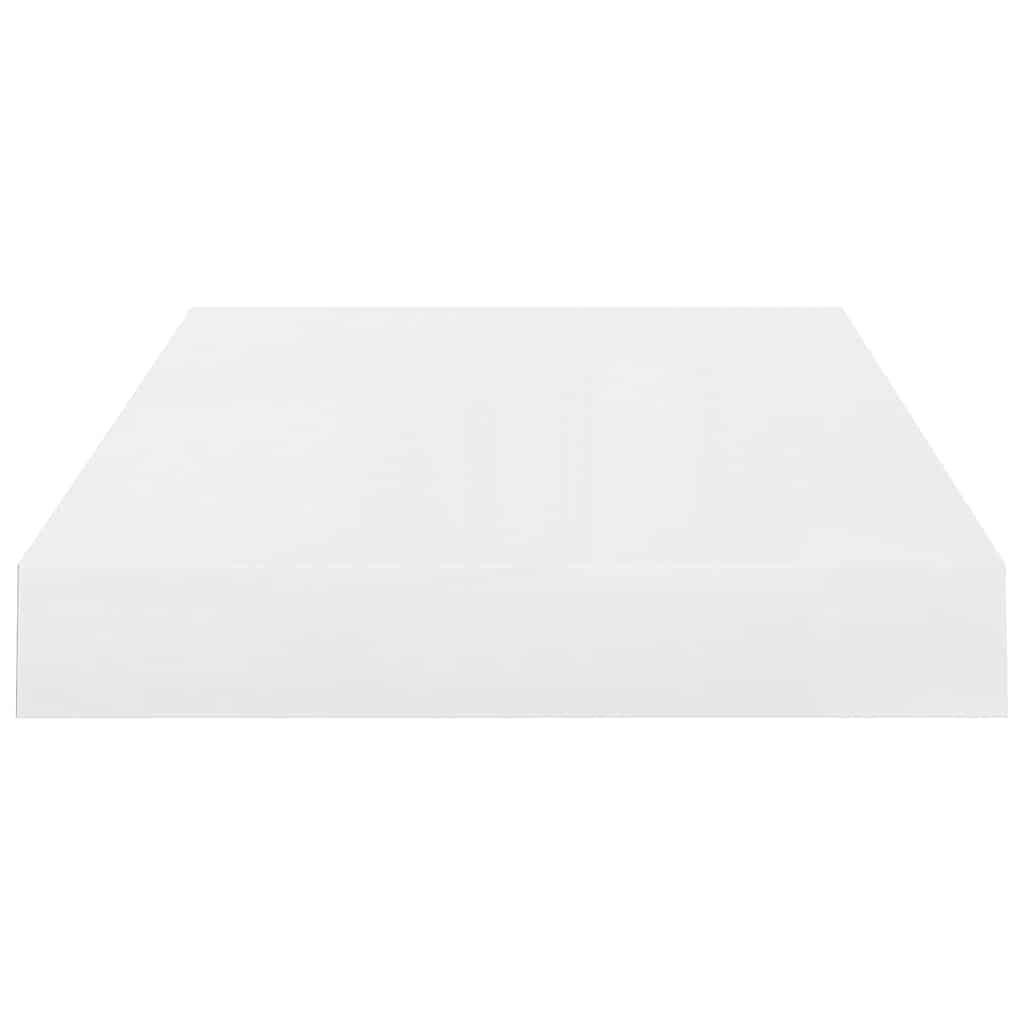 vidaXL Floating Wall Shelves 4 pcs High Gloss White 40x23.5x3.8 cm MDF