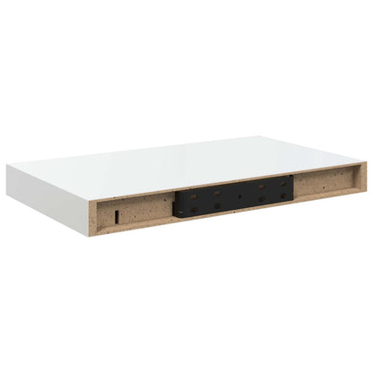 vidaXL Floating Wall Shelves 4 pcs High Gloss White 40x23.5x3.8 cm MDF