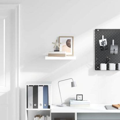 vidaXL Floating Wall Shelf High Gloss White 50x23.5x3.8 cm MDF