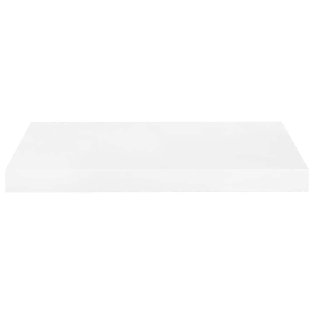 vidaXL Floating Wall Shelf High Gloss White 50x23x3.8 cm MDF