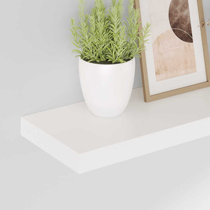 vidaXL Floating Wall Shelves 2 pcs High Gloss White 50x23x3.8 cm MDF