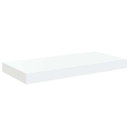 vidaXL Floating Wall Shelves 2 pcs High Gloss White 50x23x3.8 cm MDF