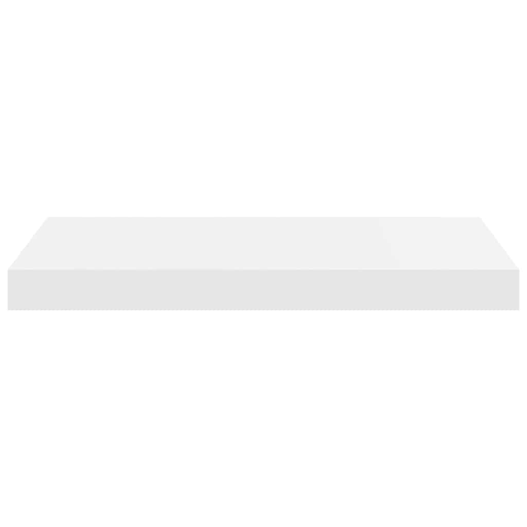 vidaXL Floating Wall Shelves 2 pcs High Gloss White 50x23x3.8 cm MDF