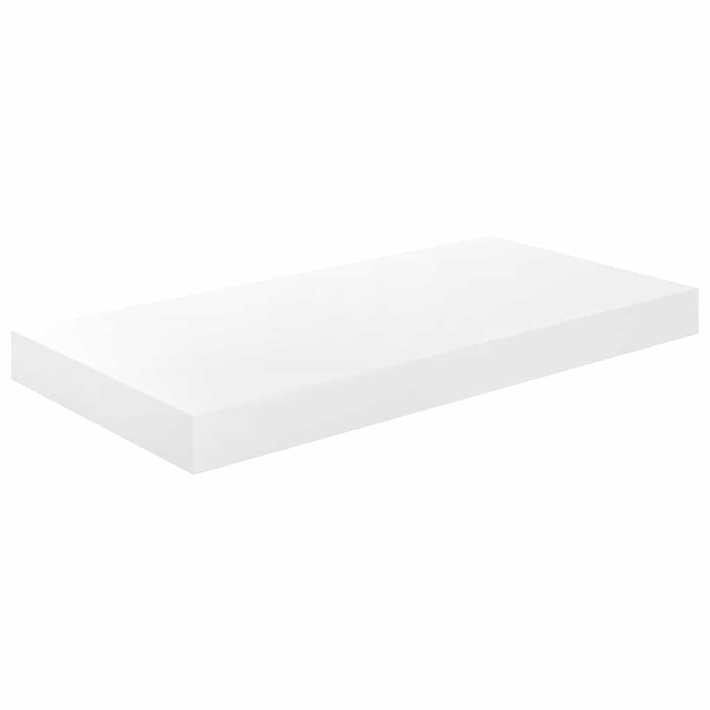 vidaXL Floating Wall Shelves 4 pcs High Gloss White 50x23.5x3.8 cm MDF