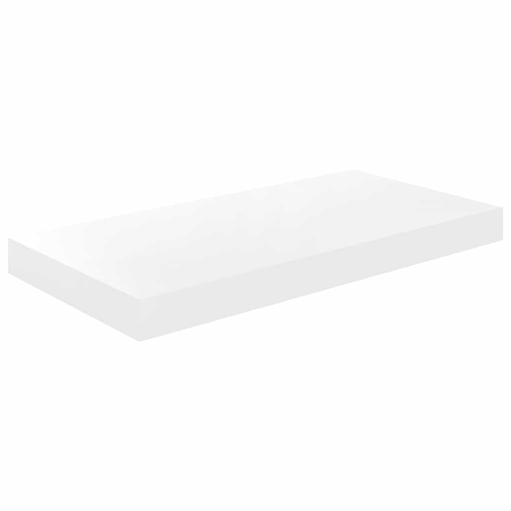 vidaXL Floating Wall Shelves 4 pcs High Gloss White 50x23.5x3.8 cm MDF