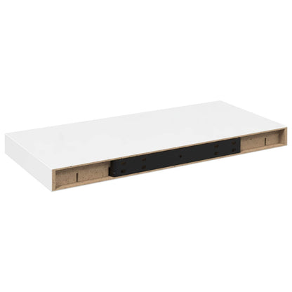 vidaXL Floating Wall Shelves 4 pcs High Gloss White 50x23.5x3.8 cm MDF