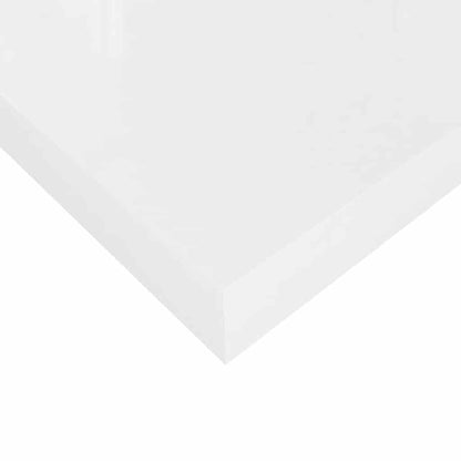 vidaXL Floating Wall Shelf High Gloss White 60x23.5x3.8 cm MDF