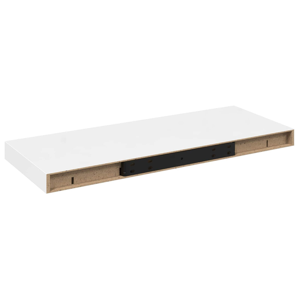 vidaXL Floating Wall Shelf High Gloss White 60x23,5x3,8 cm MDF