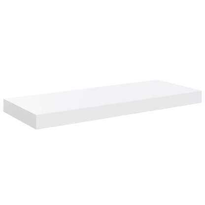 vidaXL Floating Wall Shelves 2 pcs High Gloss White 60x23.5x3.8 cm MDF