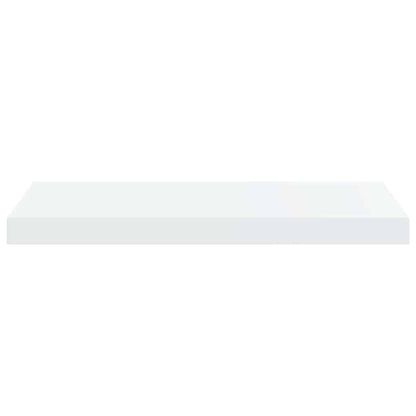 vidaXL Floating Wall Shelves 2 pcs High Gloss White 60x23.5x3.8 cm MDF