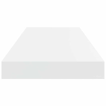 vidaXL Floating Wall Shelves 2 pcs High Gloss White 60x23.5x3.8 cm MDF