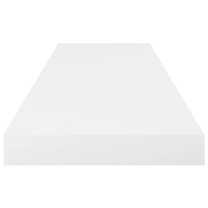 vidaXL Floating Wall Shelves 2 pcs High Gloss White 80x23.5x3.8 cm MDF