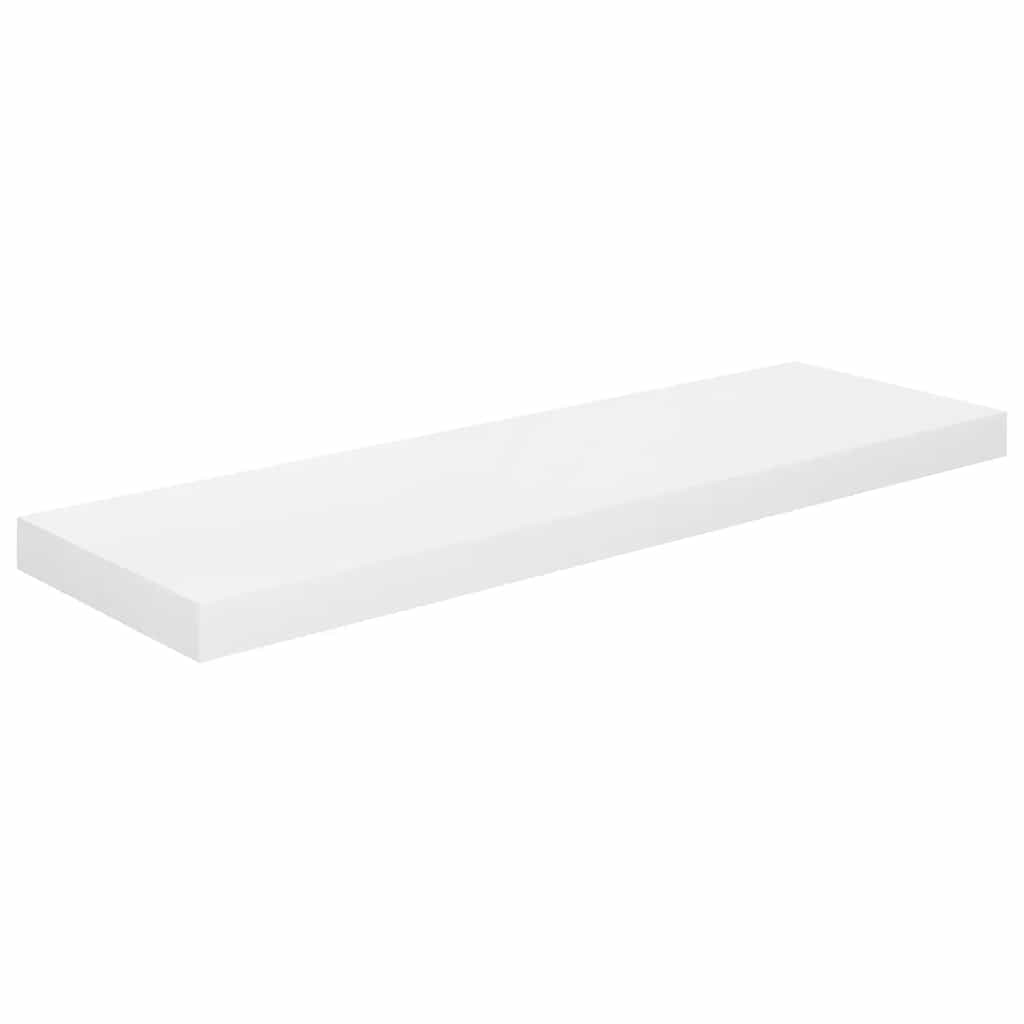vidaXL Floating Wall Shelves 4 pcs High Gloss White 80x23.5x3.8 cm MDF