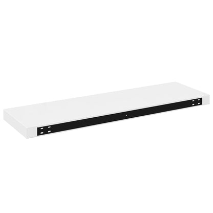 vidaXL Floating Wall Shelves 4 pcs High Gloss White 80x23.5x3.8 cm MDF