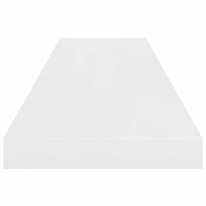 vidaXL Floating Wall Shelf High Gloss White 90x23.5x3.8 cm MDF