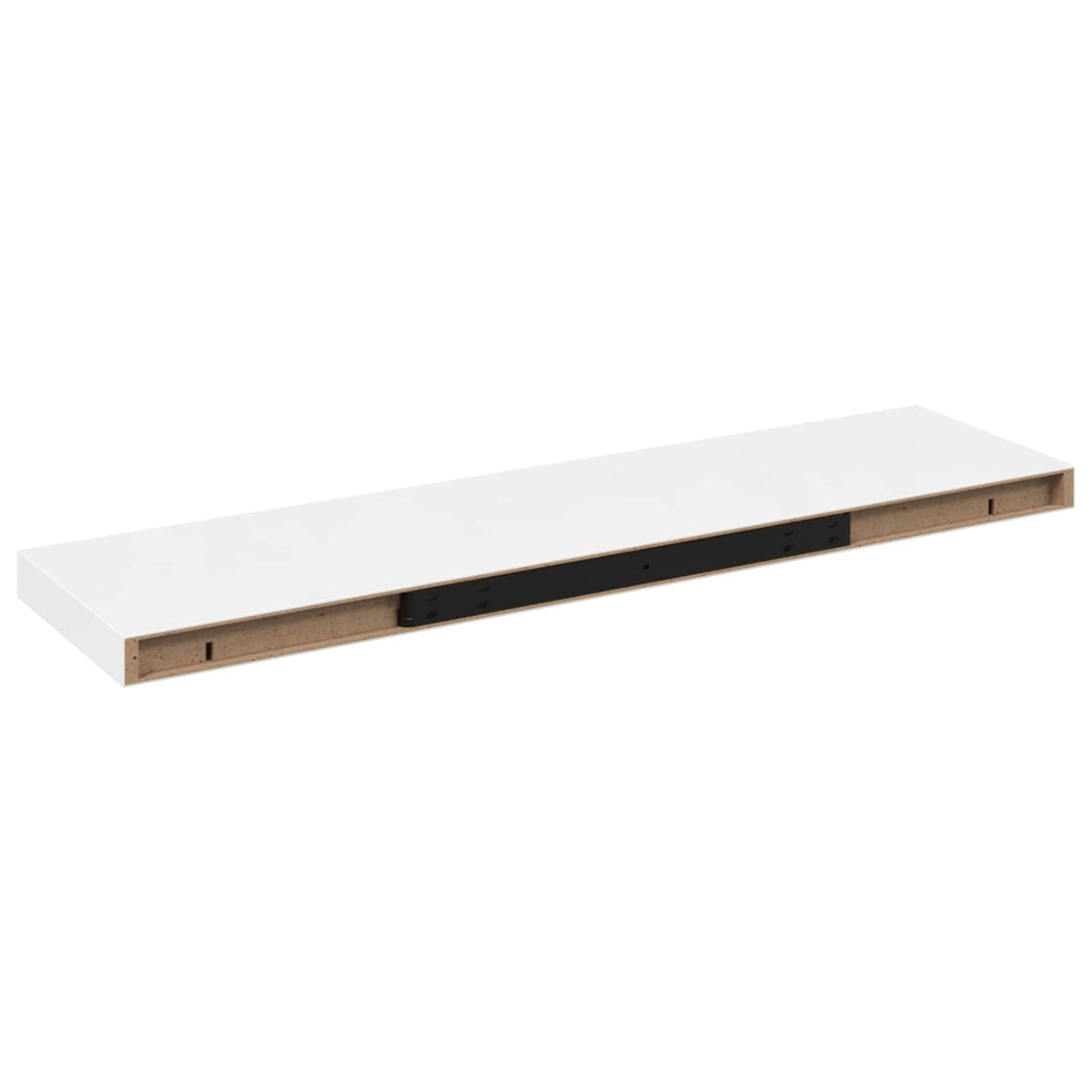 vidaXL Floating Wall Shelf High Gloss White 90x23,5x3,8 cm MDF