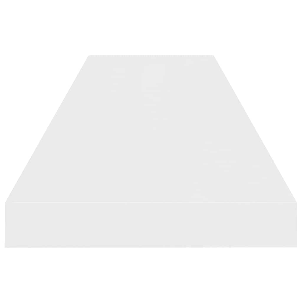 vidaXL Floating Wall Shelves 4 pcs High Gloss White 90x23.5x3.8 cm MDF