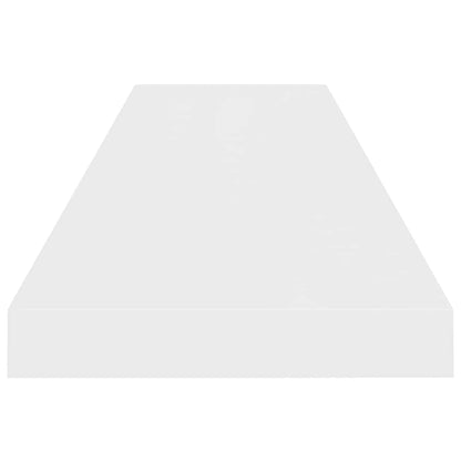 vidaXL Floating Wall Shelves 4 pcs High Gloss White 90x23.5x3.8 cm MDF