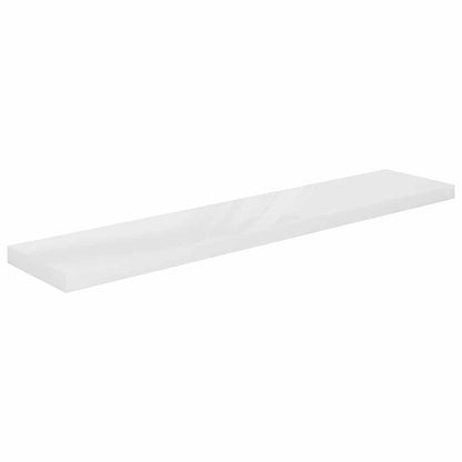 vidaXL Floating Wall Shelf High Gloss White 120x23,5x3,8 cm MDF