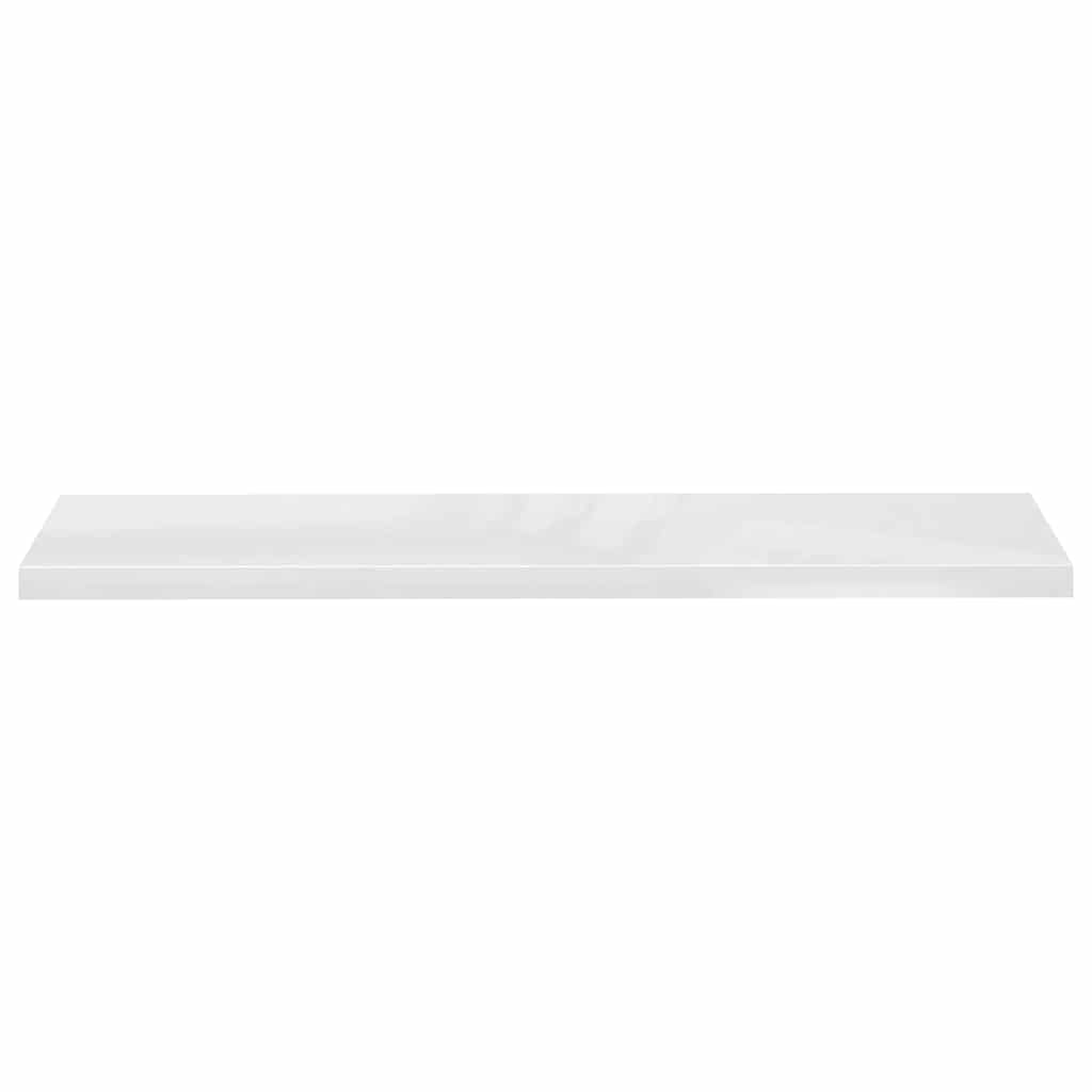 vidaXL Floating Wall Shelf High Gloss White 120x23,5x3,8 cm MDF