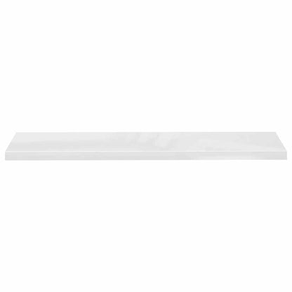 vidaXL Floating Wall Shelf High Gloss White 120x23,5x3,8 cm MDF