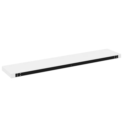 vidaXL Floating Wall Shelf High Gloss White 120x23.5x3.8 cm MDF