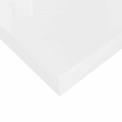 vidaXL Floating Wall Shelf High Gloss White 120x23.5x3.8 cm MDF