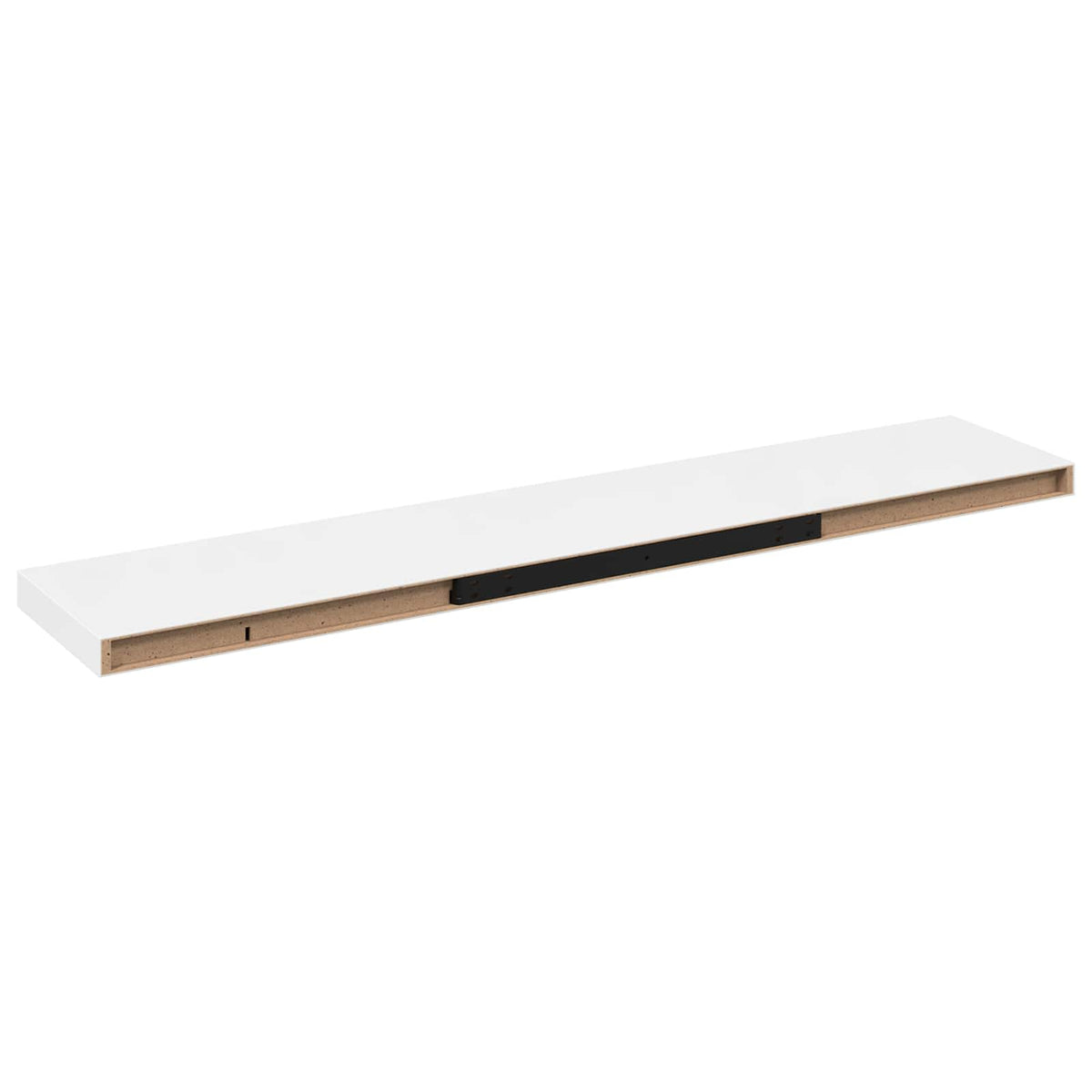 vidaXL Floating Wall Shelves 2 pcs High Gloss White 120x23.5x3.8cm MDF