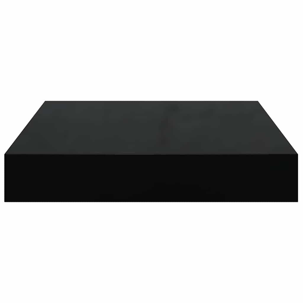 vidaXL Floating Wall Shelves 4 pcs High Gloss Black 23x23.5x3.8 cm MDF
