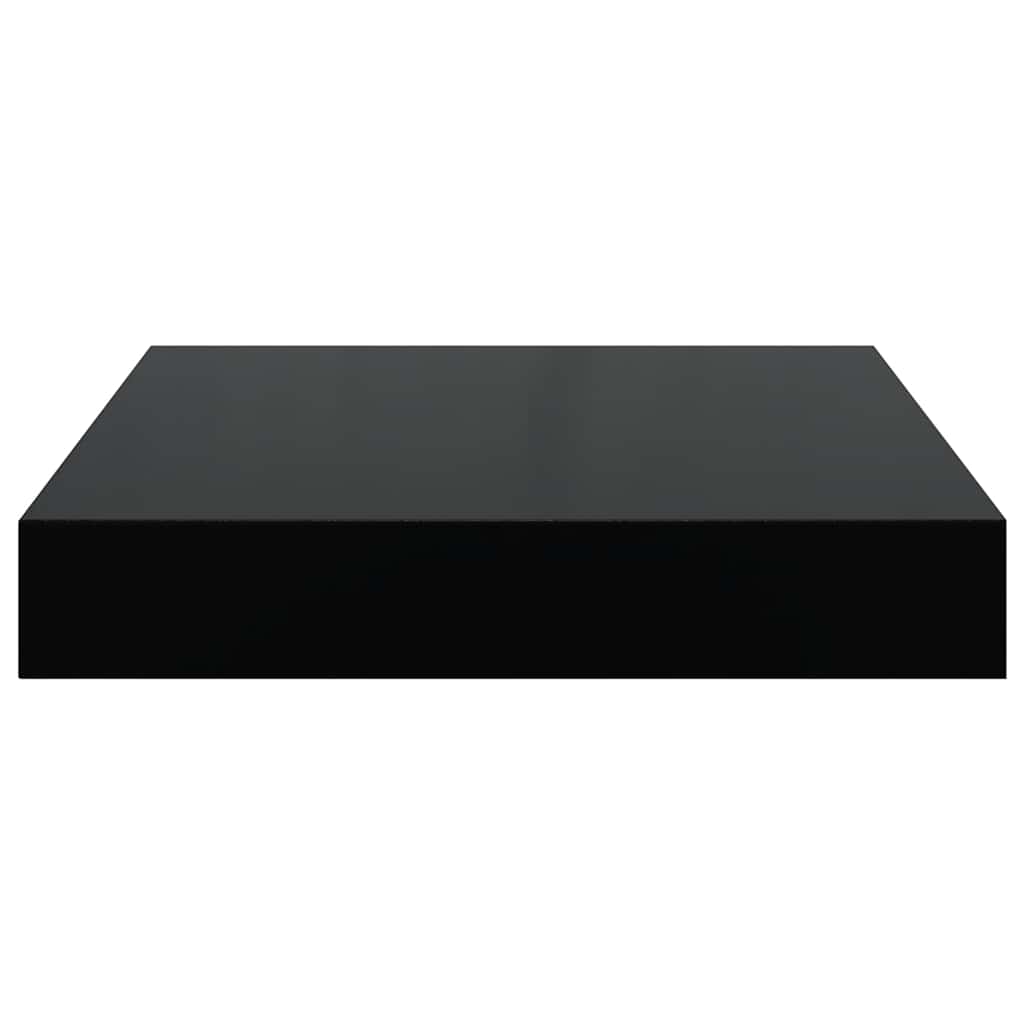 vidaXL Floating Wall Shelves 4 pcs High Gloss Black 23x23.5x3.8 cm MDF