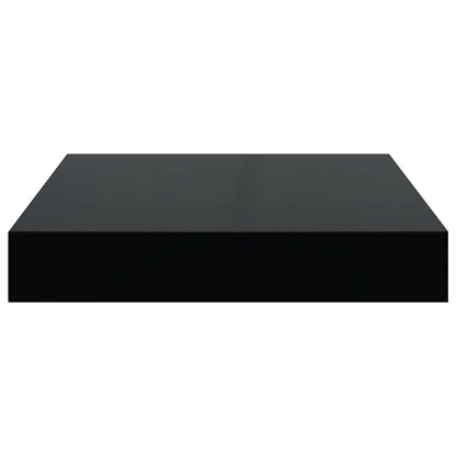 vidaXL Floating Wall Shelves 4 pcs High Gloss Black 23x23.5x3.8 cm MDF