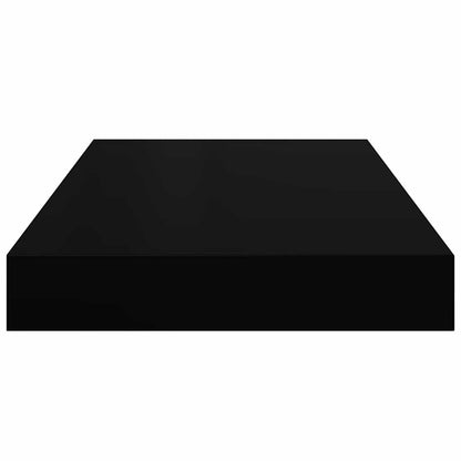 vidaXL Floating Wall Shelves 2 pcs High Gloss Black 40x23x3.8 cm MDF