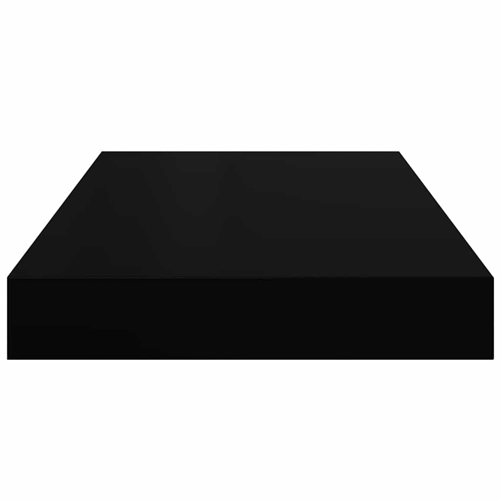 vidaXL Floating Wall Shelves 4 pcs High Gloss Black 40x23x3.8 cm MDF