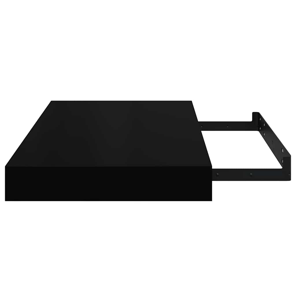 vidaXL Floating Wall Shelves 4 pcs High Gloss Black 40x23x3.8 cm MDF