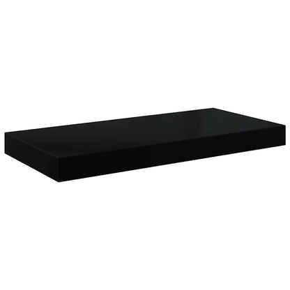 vidaXL Floating Wall Shelf High Gloss Black 50x23.5x3.8 cm MDF