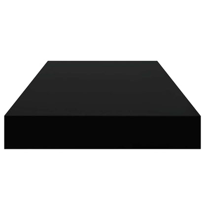 vidaXL Floating Wall Shelf High Gloss Black 50x23x3.8 cm MDF