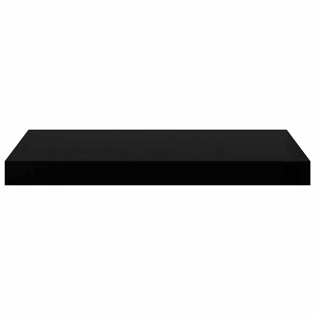 vidaXL Floating Wall Shelves 2 pcs High Gloss Black 50x23x3.8 cm MDF