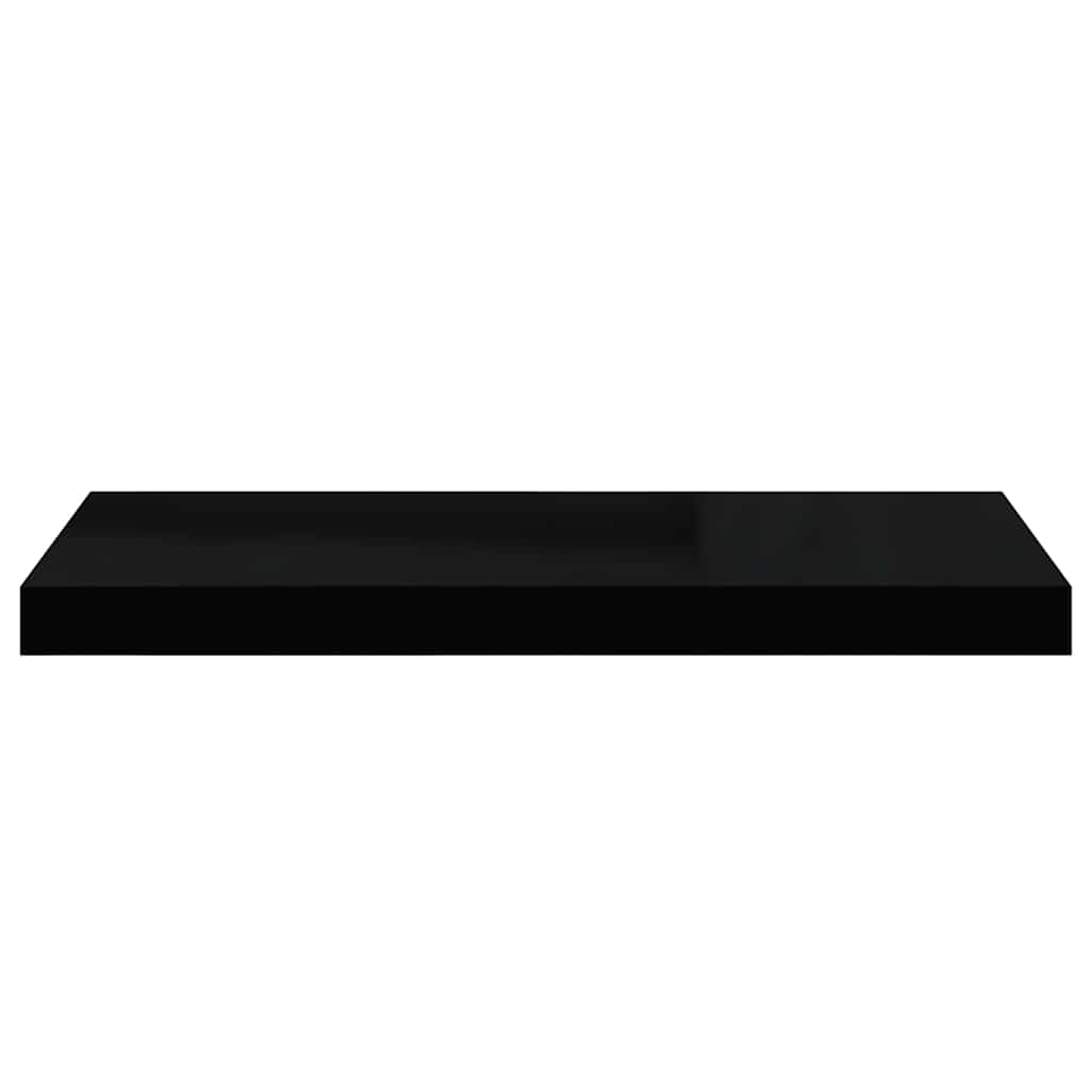 vidaXL Wall Shelf | Shiny black | Honeycomb MDF, metal | Medium | Gloss Finish