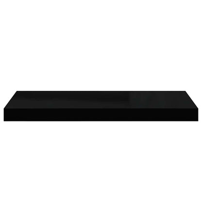 vidaXL Wall Shelf | Shiny black | Honeycomb MDF, metal | Medium | Gloss Finish