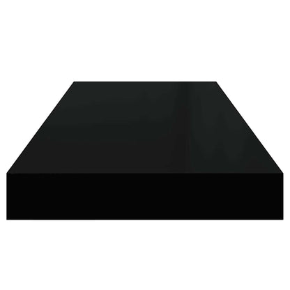 vidaXL Wall Shelf | Shiny black | Honeycomb MDF, metal | Medium | Gloss Finish