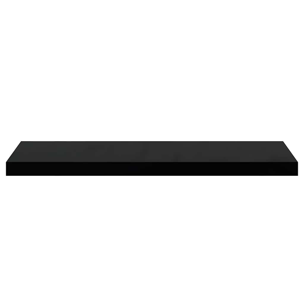 vidaXL Floating Wall Shelf High Gloss Black 80x23.5x3.8 cm MDF