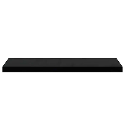 vidaXL Floating Wall Shelf High Gloss Black 80x23.5x3.8 cm MDF