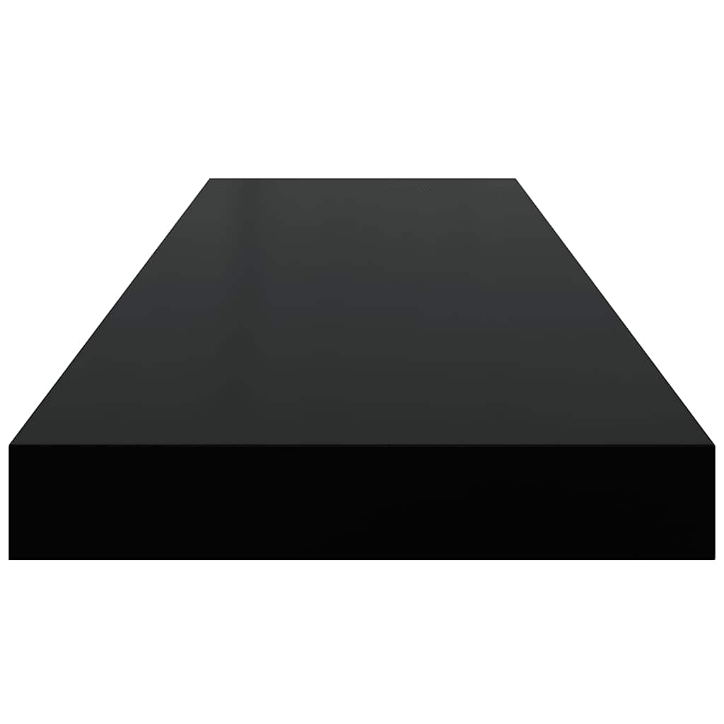 vidaXL Floating Wall Shelf High Gloss Black 80x23.5x3.8 cm MDF