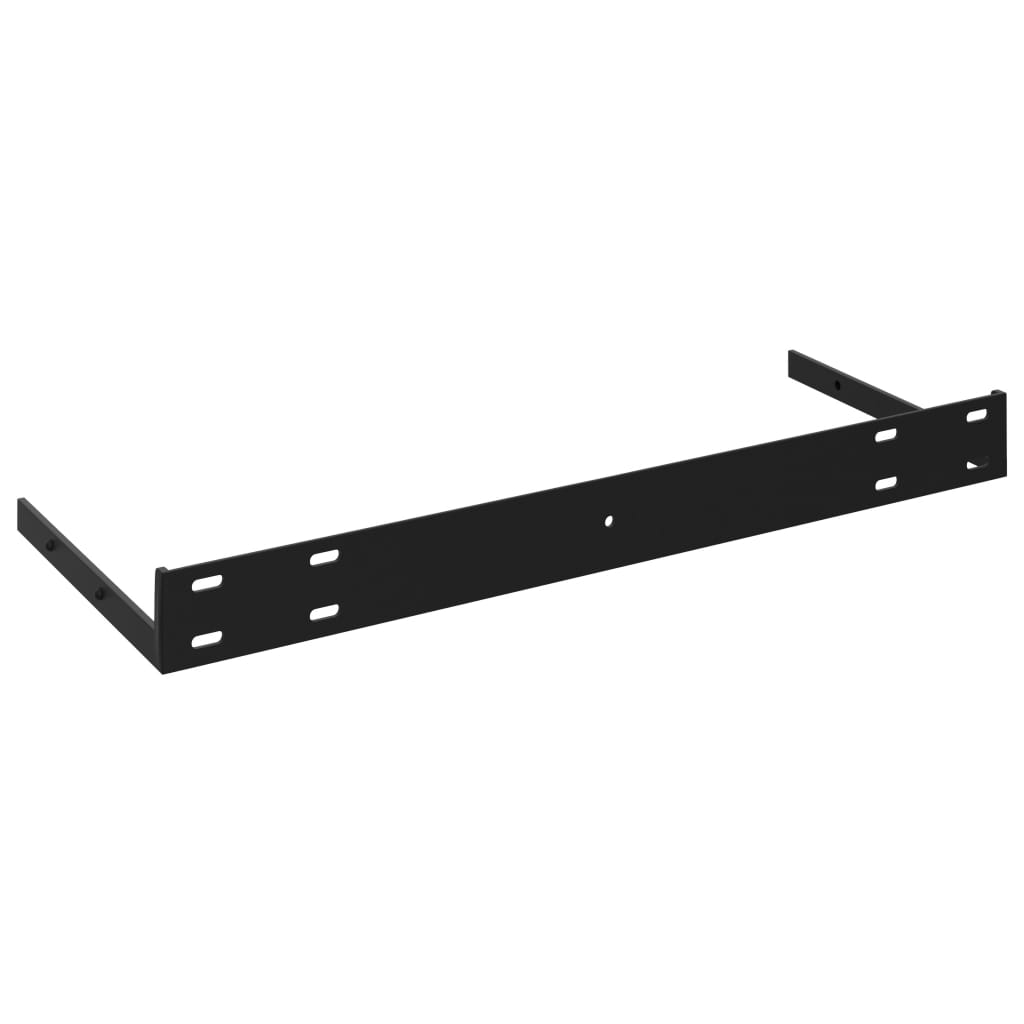 vidaXL Floating Wall Shelves 4 pcs High Gloss Black 80x23.5x3.8 cm MDF