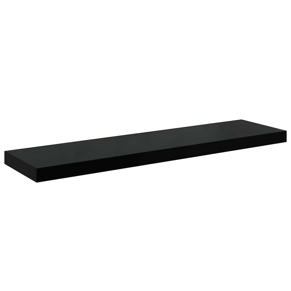 323775 vidaXL Floating Wall Shelf High Gloss Black 90x23,5x3,8 cm MDF