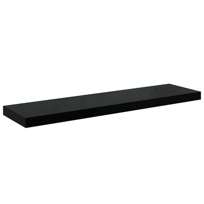 323775 vidaXL Floating Wall Shelf High Gloss Black 90x23,5x3,8 cm MDF