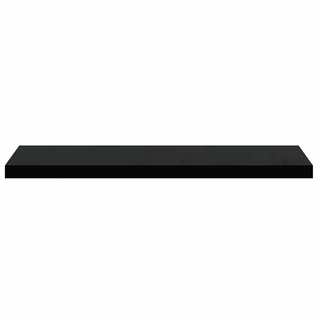 323775 vidaXL Floating Wall Shelf High Gloss Black 90x23,5x3,8 cm MDF