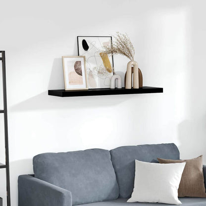 323775 vidaXL Floating Wall Shelf High Gloss Black 90x23,5x3,8 cm MDF